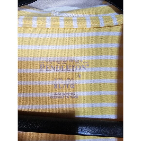 Pendleton Hoodie Women’s Zip up In Size XL Yellow Striped - Picture 4 of 4